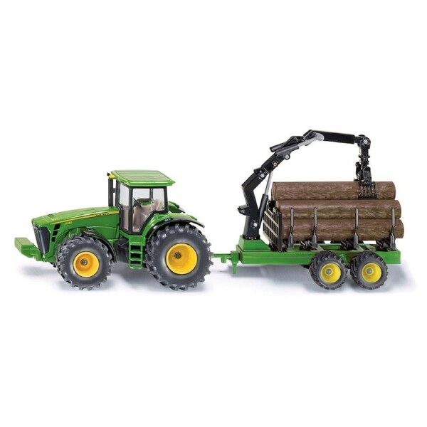 Siku John Deere With Forestry Trailer 1:50 Scale