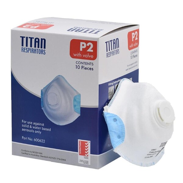Ultra Health Titan P2 Valved Respirators (Box/10)