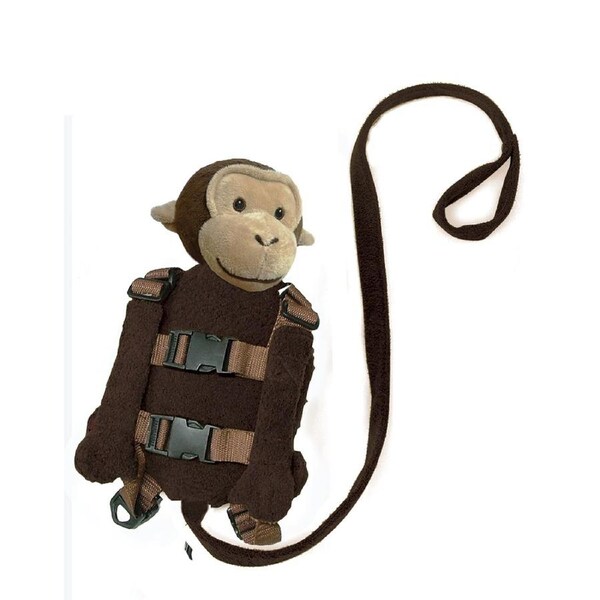 Playette 2-in-1 Travel Harness Buddy/Adjustable Strap Baby/Kids 18m-4y Monkey