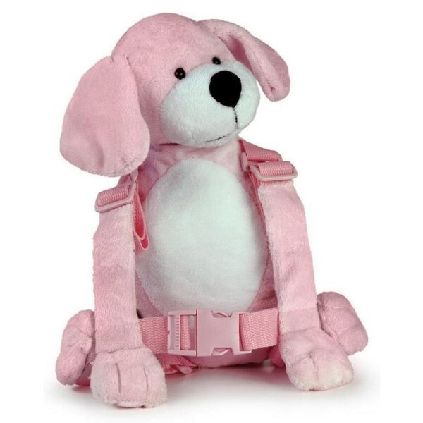Playette 2in1 Travel Harness Buddy/Adjustable Strap Baby/Kids 18m-4y Pink Puppy