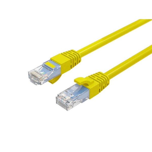 Cruxtec 15m Cat6 RJ45 Patch Lead LAN Internet Ethernet Network Cable/Cord Yellow