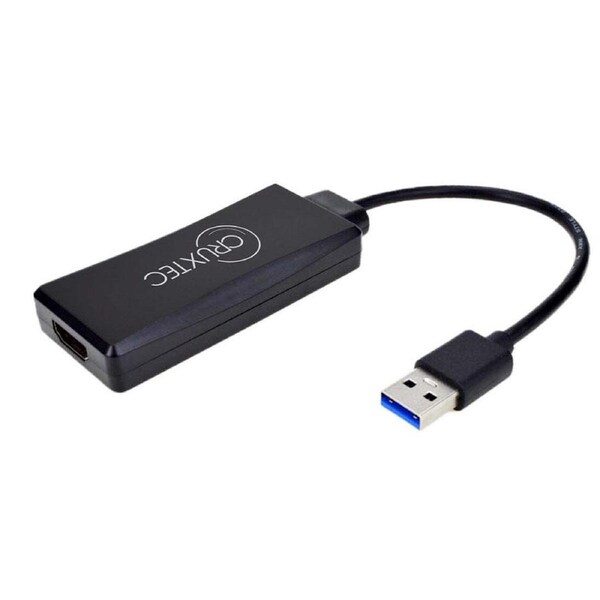 Cruxtec USB 3.0 Male to HDMI V1.4 Female 1080p/60Hz Cable 15cm Adapter Black