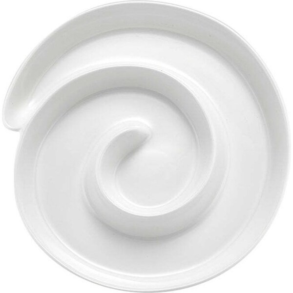 Ladelle Classica Round 26.8cm Porcelain Spiral Serving Platter Food Plate White