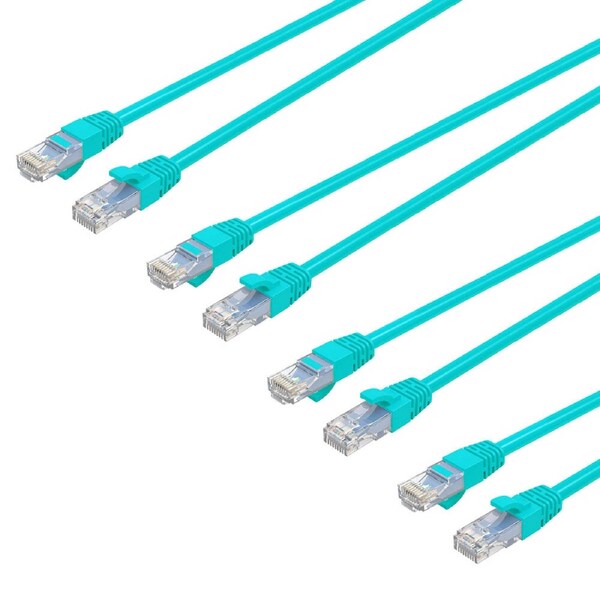 4x Cruxtec 10m Cat6 RJ45 Patch Lead LAN Internet Ethernet Network Cable/Cord GRN