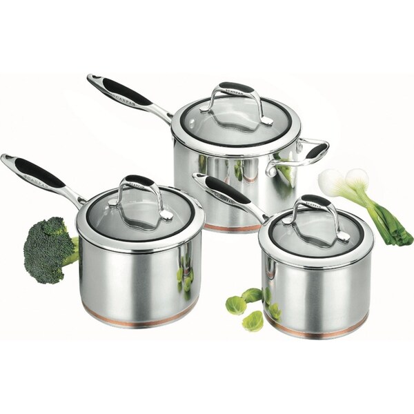 Scanpan Coppernox 3 Piece Saucepan Set - 16 / 18 / 20cm Copper Based
