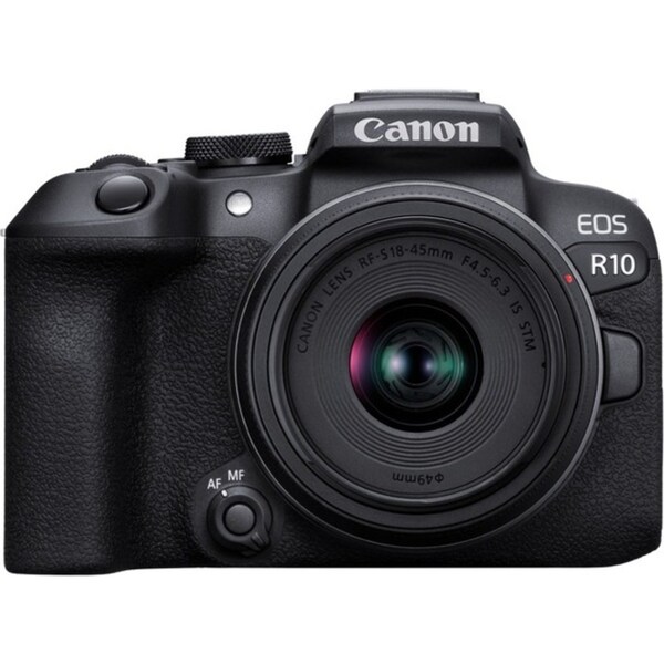Canon EOS R10 Mirrorless Camera Body w/RF-18-45mm f/4.5-6.3 IS STM Lens