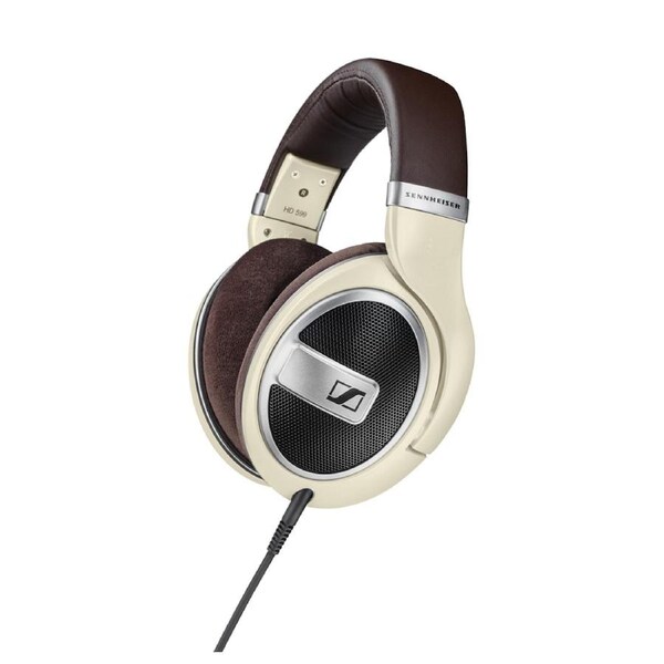 Sennheiser HD 599 Open-back Around-ear Audiophile Headphones, Ivory