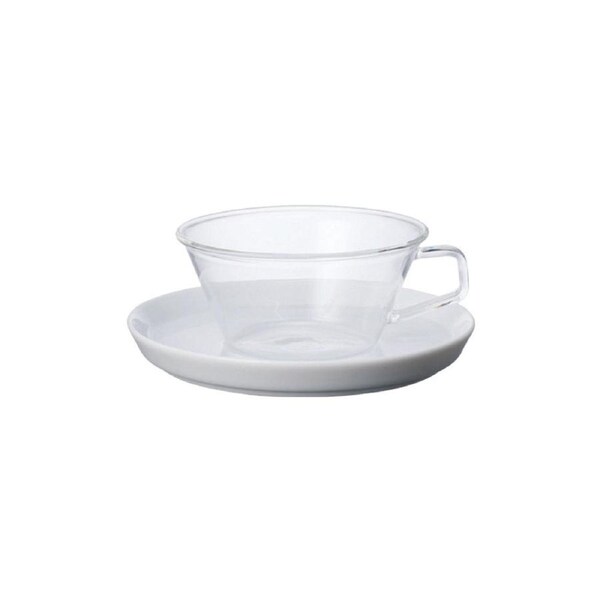 Kinto CAST Tea Cup & Porcelain Saucer 220ml