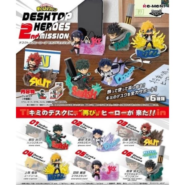 Re-Ment - My Hero Academia DesQ Desktop Heroes 2nd Mission (Set of 6)