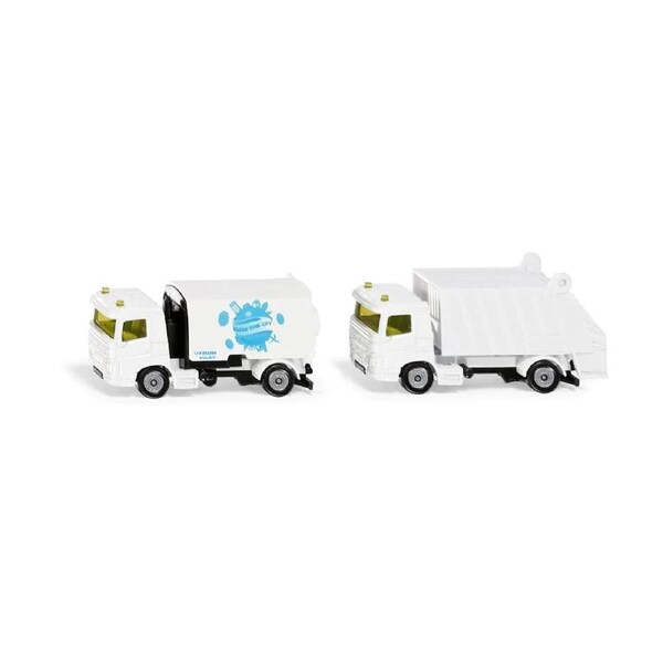 Siku Municipal Road Sweeper + Garbage Truck