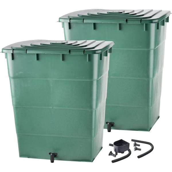 300L Water Tank x2 with Diverter & Link Kit