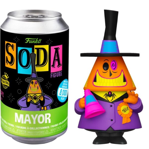 The Nightmare Before Christmas - Mayor Black Light Vinyl (with chase) Soda