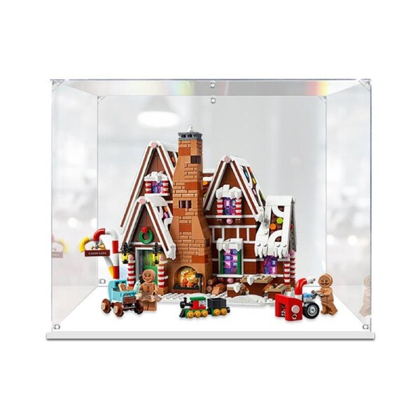 Acrylic Display Case for LEGO 10267 Creator Gingerbread House Figure Storage Box Dust Proof Glue Free
