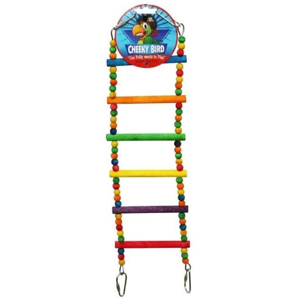 Cheeky Bird 6 Step ladder With Beads B0876