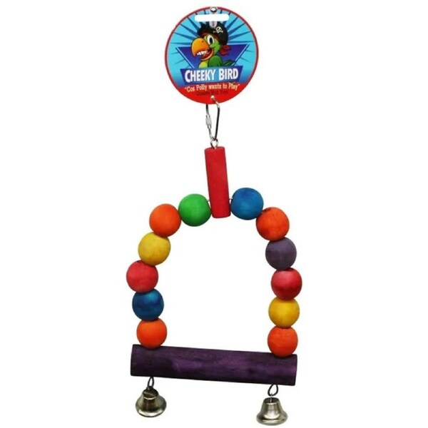 Cheeky Bird Large Wooden Ball Swing B0880