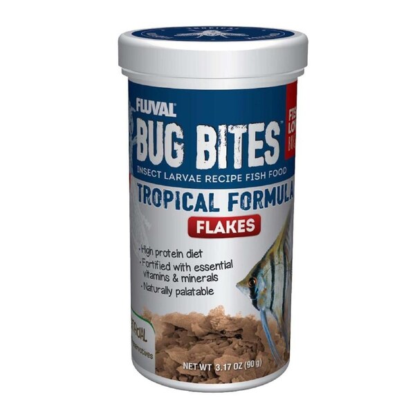 Fluval Bug Bites Tropical Flakes 90g