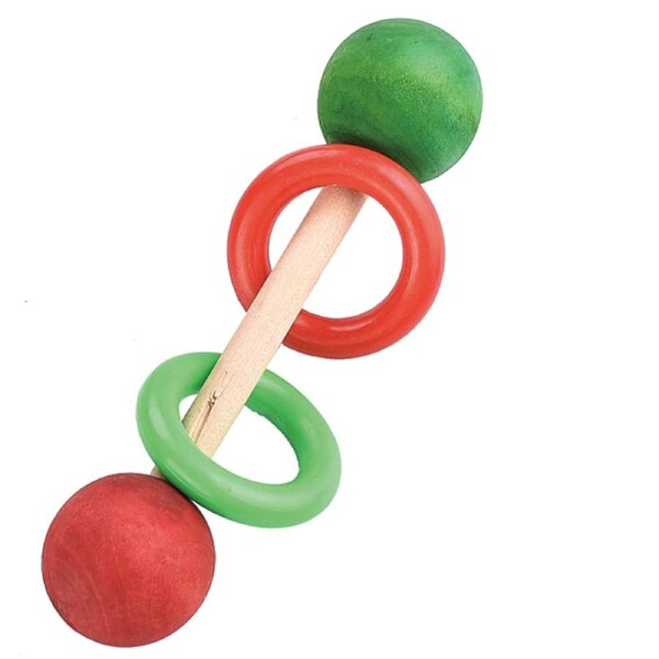 Birdie foot Barbell Toy With Acrylic Rings 16x3.5cm BRD250
