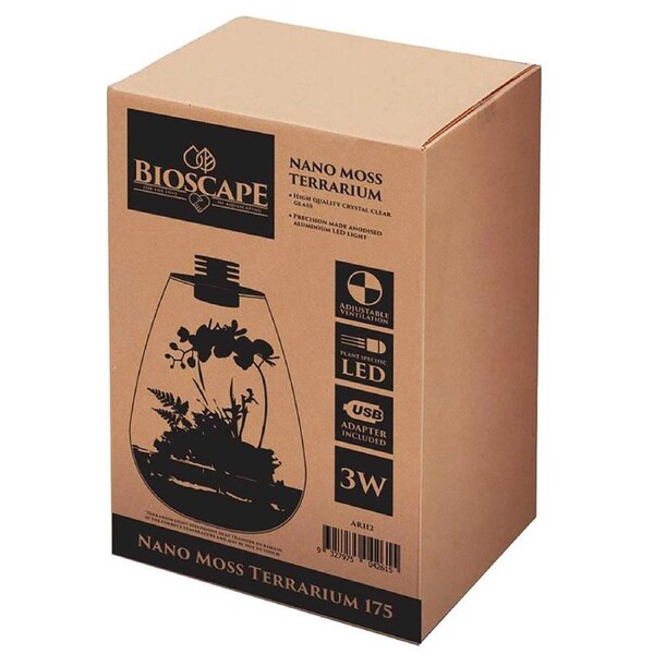 Bioscape Nano Moss Terrarium 175 Rounded 3w
