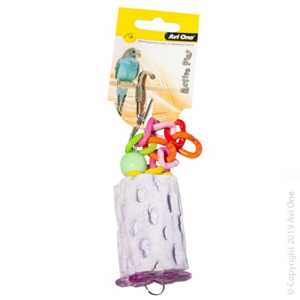 Avi One Bird Toy Mineral With Plastic Links Medium 22488