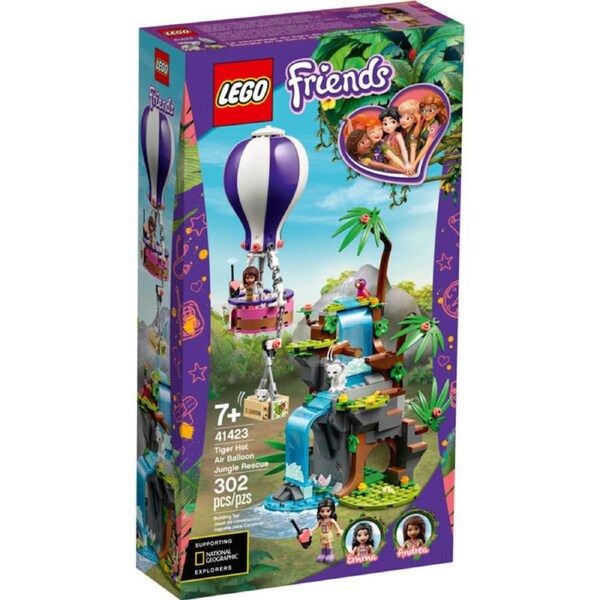 LEGO 41423 - Friends Tiger Hot Air Balloon Jungle Rescue