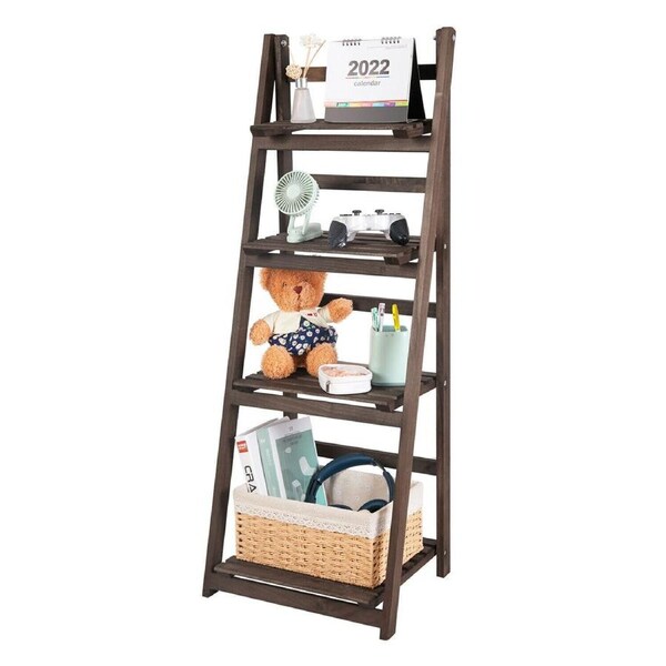 Foldable Ladder Shelf Plant Stand