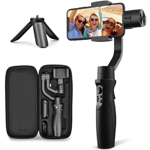 Hohem ISteady Mobile + 3-Axis Gimbal Stabilizer for iPhone X XR XS Smartphone Vlog Youtuber Live Video Record with Sport Inception Mode Face Object Tracking Motion Time-Laps