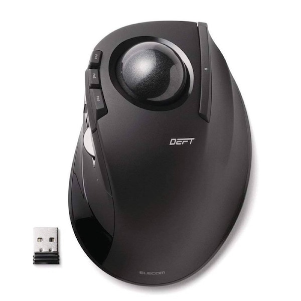 ELECOM M-DT2DRBK Wireless index finger Trackball mouse , EX-G series L size 2.4GHz 8 buttons
