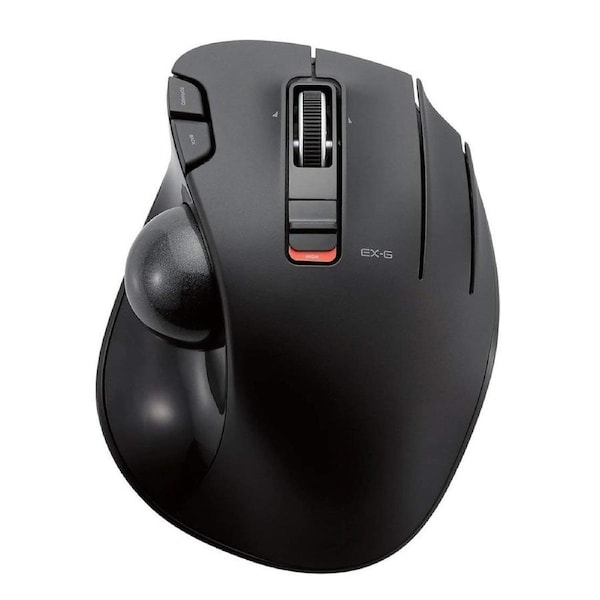 ELECOM M-XT3DRBK Wireless Trackball Mouse, 6-Button with Smooth Tracking Function, Video Gaming Sensor