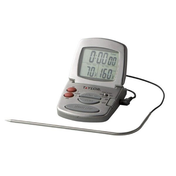 Taylor Precision Products Digital Cooking Thermometer with Probe and Timer