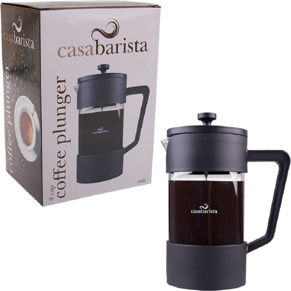 Casabarista Oslo Coffee Plunger - 8 Cup 1 Litre Black