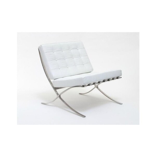 White Barcelona Chair - Classic Version - Replica