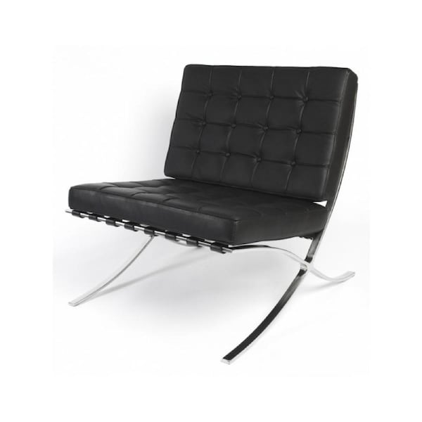 Black Barcelona Chair - Classic Version - Replica