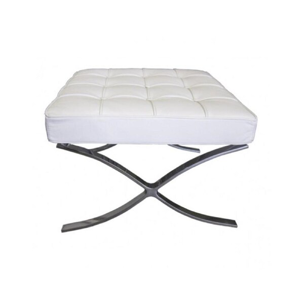White Barcelona Ottoman - Classic Version - Replica