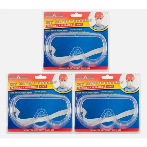 Ozoffer 3PCS Safety Goggles Glasses Eye Protection Work Lab Dust Clear Lens