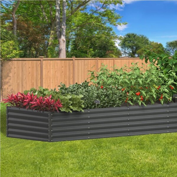 Livsip Garden Bed 320x80x45CM Raised Instant Planter Kits Galvanised Steel