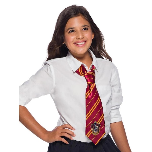 Harry Potter Unisex Kids Gryffindor Stripes Necktie Halloween Costume Accessory