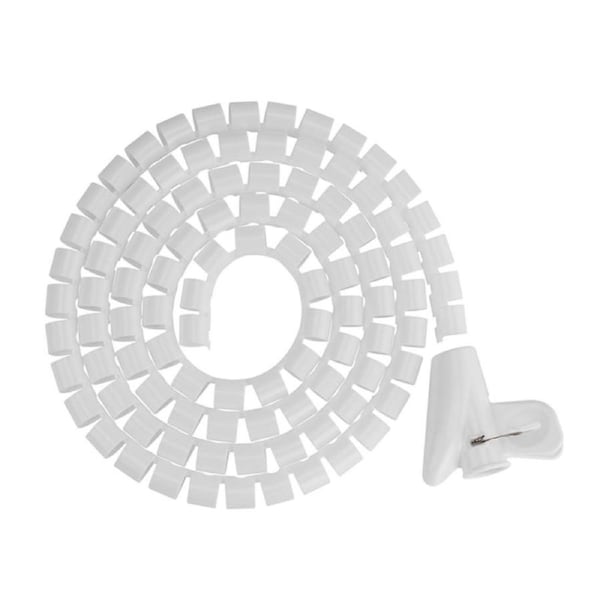 Brateck 15mm/0.59" Diameter Coiled Tube Cable Sleeve 1000x15mm - White [HC-15-W]