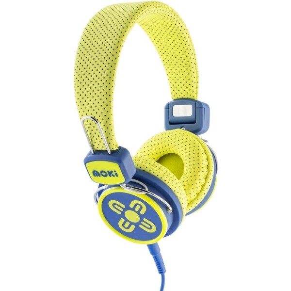 Moki Kids Safe Volume Limited Headphones - Yellow & Blue