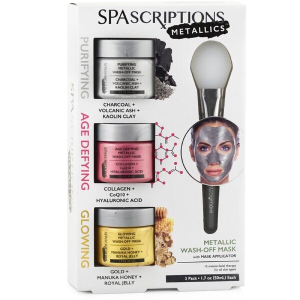 Spascriptions Purifying, Age Defying and Glowing Metallics Mask Pack
