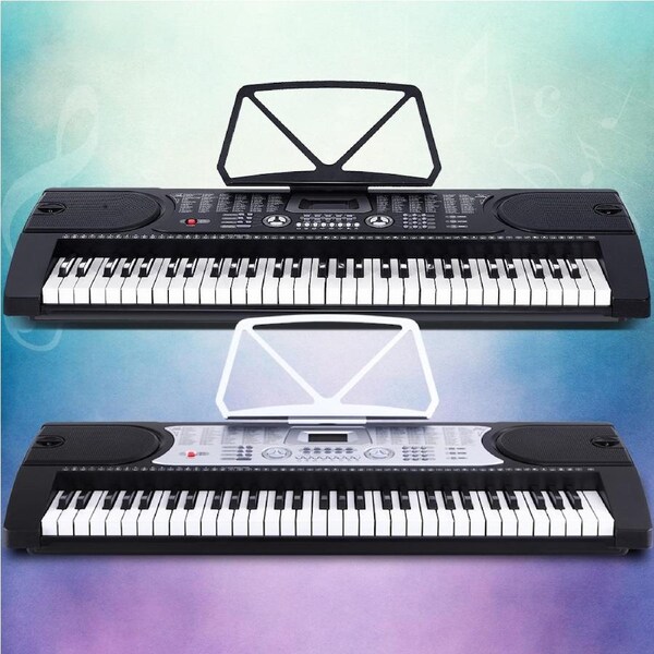 Alpha 61 Keys Digital Piano Keyboard Electronic Electric Keyboards 2 Colours Black
