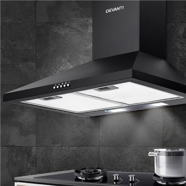 Devanti 600mm 60cm Range Hood Rangehood Kitchen Canopy Silver