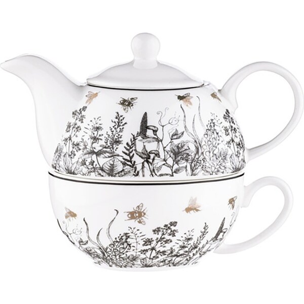 Ashdene Queen Bee Tea For One Coffee/Herbal Drink Teapot/Teacup Set w/ Infuser