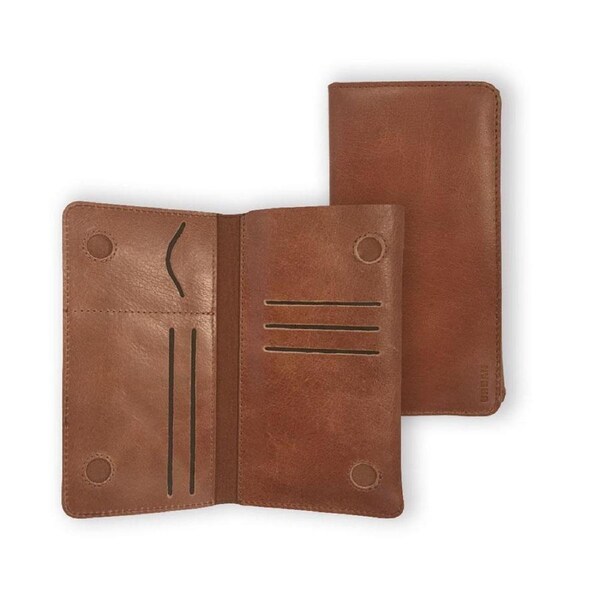 Urban All-in-1 Universal Wallet Case w/ Card Slots For 4.7" Mobile Phones Tan
