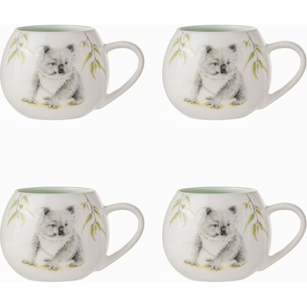 4x Ashdene Bush Buddies New Bone China Tea/Coffee Cup Mini Hug 200ml Mug Koala