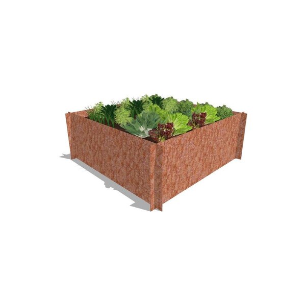 Greenlife Corten Steel Raised Garden Bed - 1200 x 1200 x 450mm