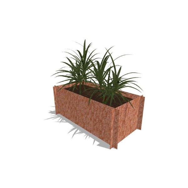 Greenlife Corten Steel Raised Garden Bed - 1200 x 600 x 450mm