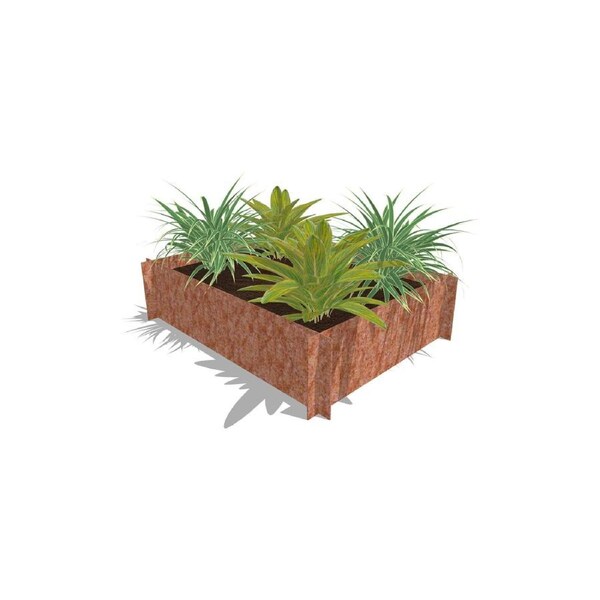 Greenlife Corten Steel Raised Garden Bed - 1200 x 900 x 295mm