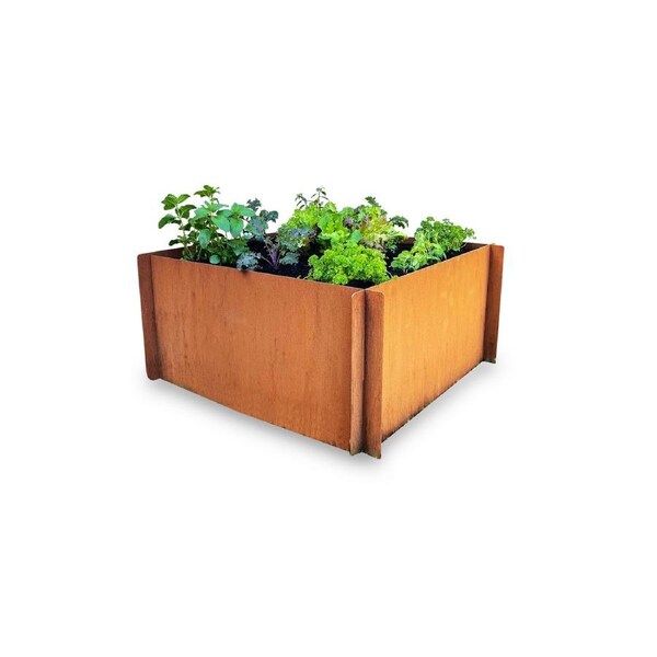 Greenlife Corten Steel Raised Garden Bed - 900 x 900 x 450mm