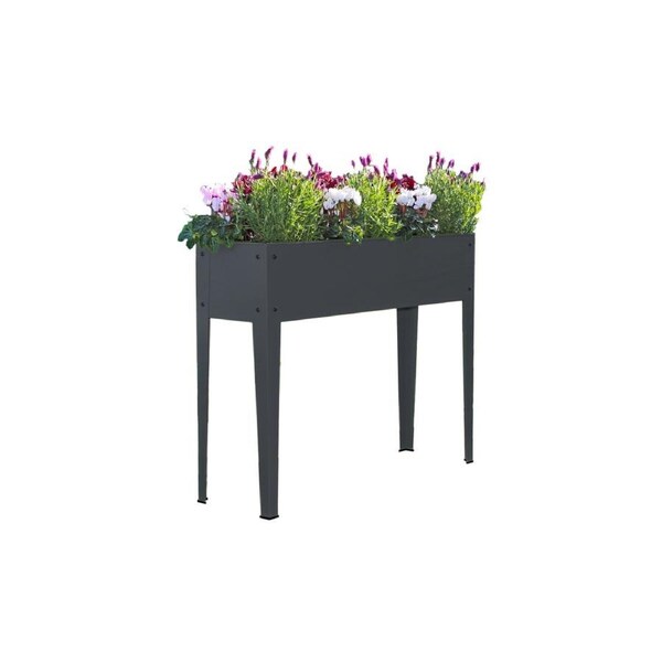 Greenlife Raised Garden Planter 1000 x 300 x 800mm - Charcoal