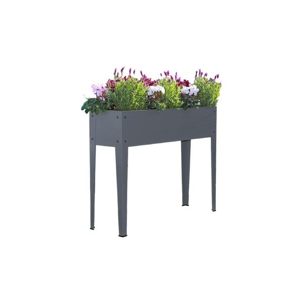 Greenlife Raised Garden Planter 1000 x 300 x 800mm - Slate Grey